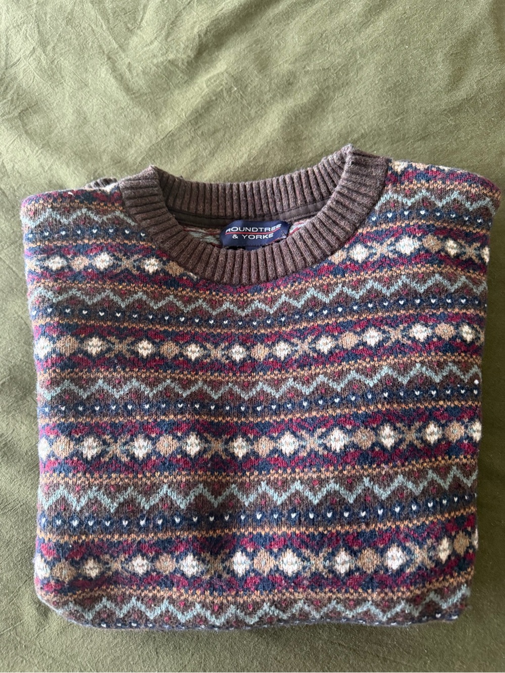 Vintage cotton /nylon/wool blend dad sweater